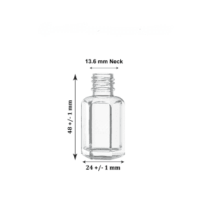 6 ML Patti Glass Bottle (Dimension)