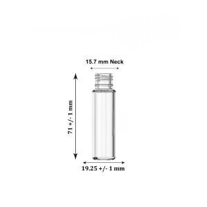 8 ML Roll On Glass Bottle (Dimension)